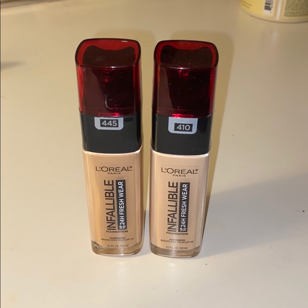 L’Oréal Infallible 24H Foundation shades 410 & 445